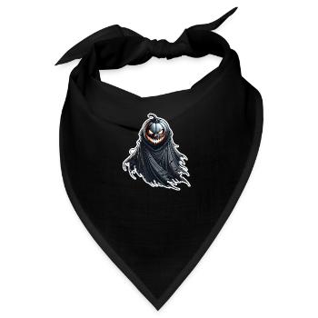 Zierkürbis mit Umhang - Bandana - Schwarz - Vorne