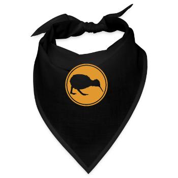 Kiwi - Neuseeland - New Zealand - Maori - Aotearoa - Bandana - Schwarz - Vorne