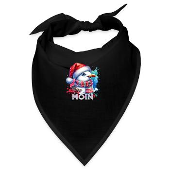 Moin Möwe Weihnachten - Bandana - Schwarz - Vorne