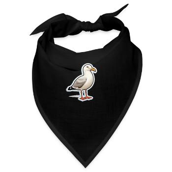 Möwe Seevogel - Bandana - Schwarz - Vorne