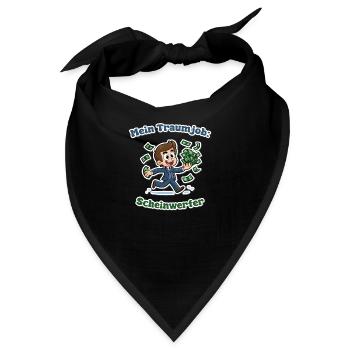 Mein Traumjob: Scheinwerfer - Witziges Wortspiel - Bandana - Schwarz - Vorne