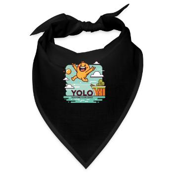 Design "Leap of Joy" YOLO - Bandana - Schwarz - Vorne