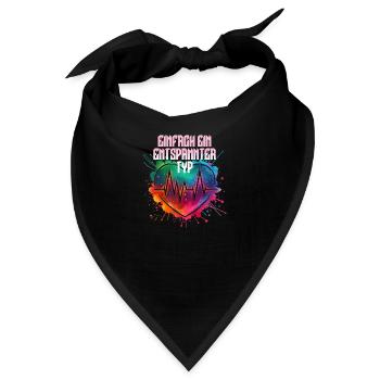 Entspannter Typ - Bandana - Schwarz - Vorne