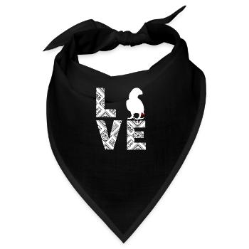 Afrikanischer Graupapagei - Bandana - Schwarz - Vorne