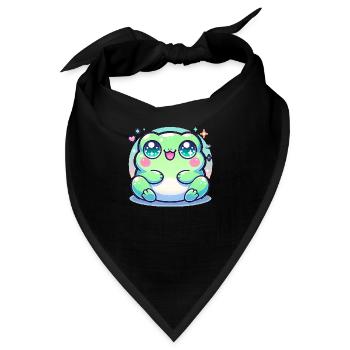 SÜSSER KAWAII FROSCH - Bandana - Schwarz - Vorne