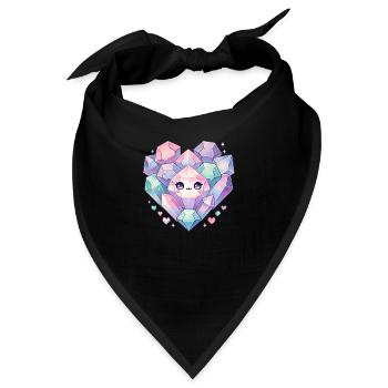 Kristalle - Bandana - Schwarz - Vorne
