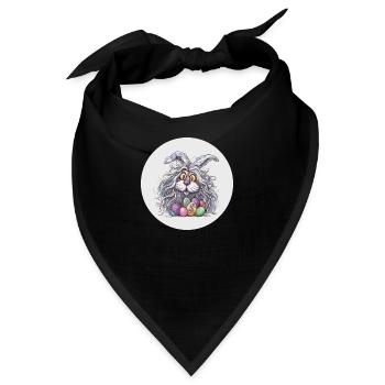 Osterhase - Bandana - Schwarz - Vorne