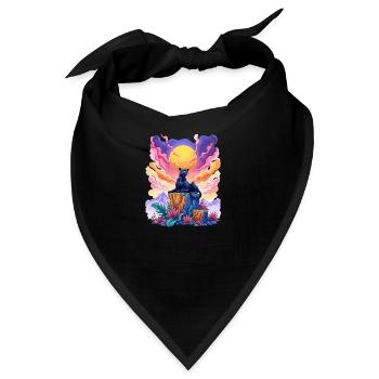 Panther oben drauf - Bandana - Schwarz - Vorne
