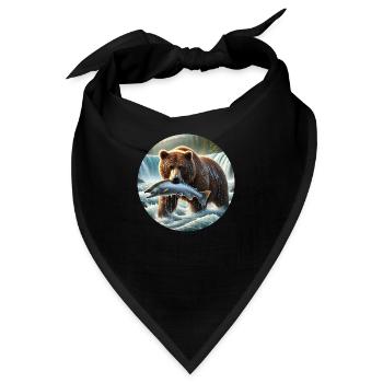Grizzly Bär - Bandana - Schwarz - Vorne