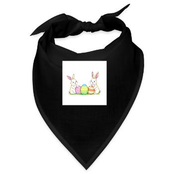 Kunterbunte Osterfreude - Bandana - Schwarz - Vorne