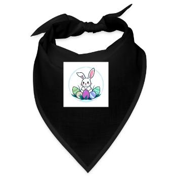 Ei, Ei, Osterzeit! - Bandana - Schwarz - Vorne