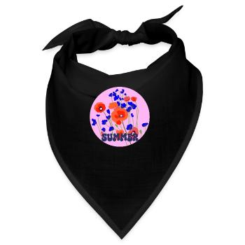Sommer Mohn - Bandana - Schwarz - Vorne