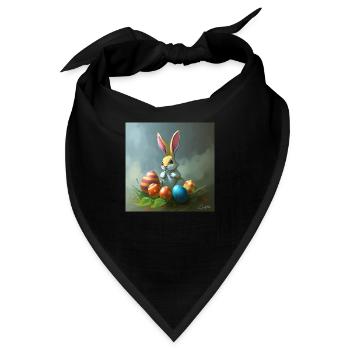 Hasi & die Ostereiersuche - Bandana - Schwarz - Vorne