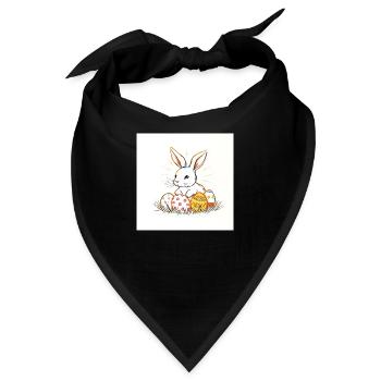 Kunterbuntes Osterfest - Bandana - Schwarz - Vorne
