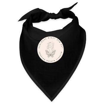Weisheit - Vergangenes loslassen und losfliegen - Bandana - Schwarz - Vorne