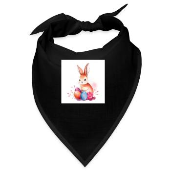 „Hasenfreunde unterwegs“ - Bandana - Schwarz - Vorne