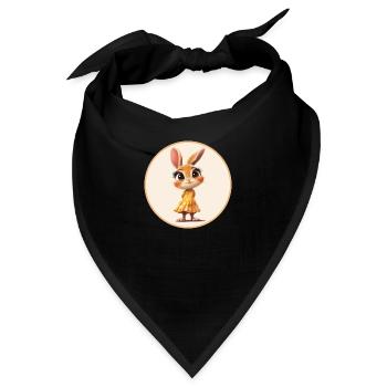 Hase - Bandana - Schwarz - Vorne