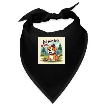 Ist mir doch Wurst - Bandana - Schwarz - Vorne