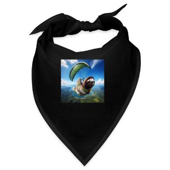 Faultier Wanderer Paragliding - Bandana - Schwarz - Vorne