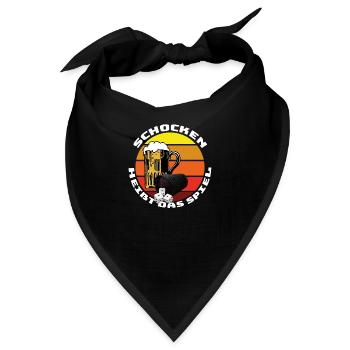 Schocken heißt das Spiel - Bandana - Schwarz - Vorne