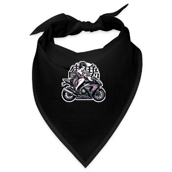 Biker Geisha - Bandana - Schwarz - Vorne