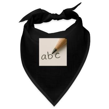 Schrift - Bandana - Schwarz - Vorne