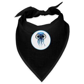 Qualle mit Taucherbrille - Bandana - Schwarz - Vorne