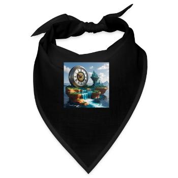 Kunst Uhr - Bandana - Schwarz - Vorne