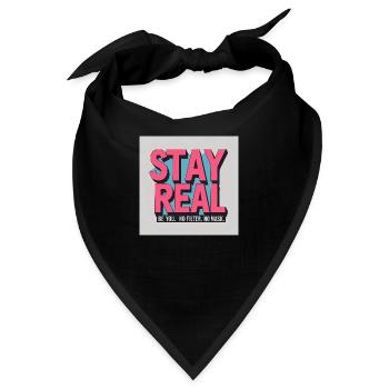 Stay Real - Bandana - Schwarz - Vorne