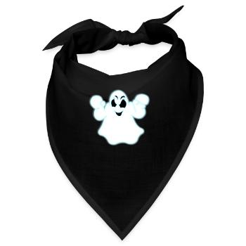 Leuchtender Halloween-Geist - Bandana - Schwarz - Vorne