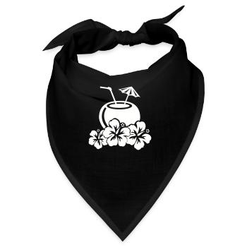 cocktail hibiskus - Bandana - Schwarz - Vorne
