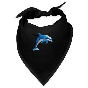 Tauchender Delfin, Wassertier - Bandana - Schwarz - Vorne
