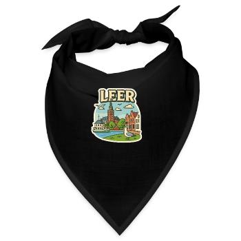 Leer - Bandana - Schwarz - Vorne