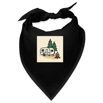 Camping Wohnwagen Tannen - Bandana - Schwarz - Vorne