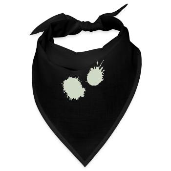 splatter farbklecks - Bandana - Schwarz - Vorne