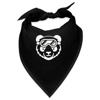 Pandabär Skibrille - Bandana - Schwarz - Vorne