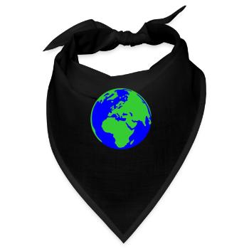 earth 2col - Bandana - Schwarz - Vorne