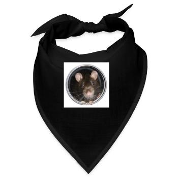 Ratte im Rohr vorn - Bandana - Schwarz - Vorne