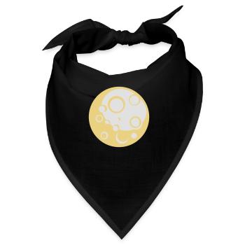 mond / moon (2c) - Bandana - Schwarz - Vorne