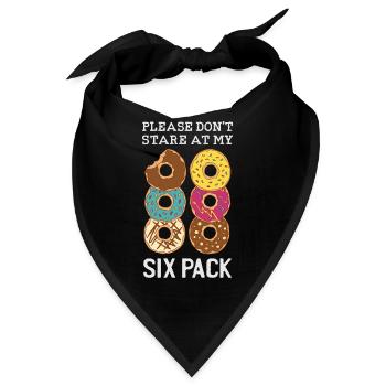 Starr nicht auf mein Six Pack - Bandana - Schwarz - Vorne