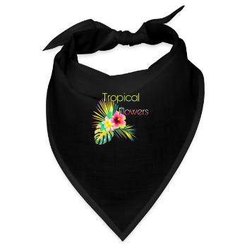 Fleur tropicale - Bandana - Schwarz - Vorne