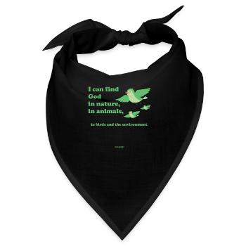 Vogel Tier Natur fliegen Piep Luft Nest Geschenk - Bandana - Schwarz - Vorne
