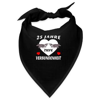 Silberhochzeit Verbundenheit Eheleute Jubiläum - Bandana - Schwarz - Vorne