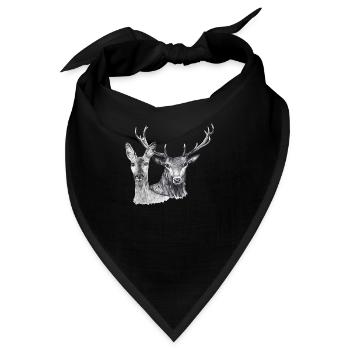 Reh und Reh - Bandana - Schwarz - Vorne