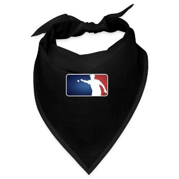 Petanque Boule Logo Pétanque Major League Style - Bandana - Schwarz - Vorne