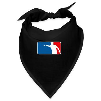 Petanque Boule Logo Major League USA France Style - Bandana - Schwarz - Vorne