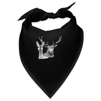Hirsch und Schleim - Bandana - Schwarz - Vorne