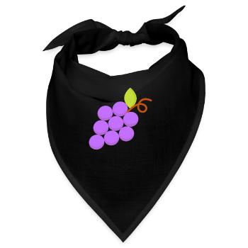 Traube - Bandana - Schwarz - Vorne