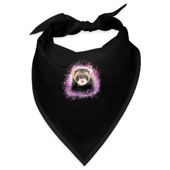frettchen,rosa,graffiti,iltis - Bandana - Schwarz - Vorne