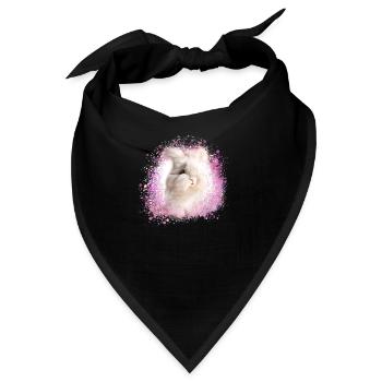 angora kaninchen,kaninchen, graffiti, pink,hase - Bandana - Schwarz - Vorne